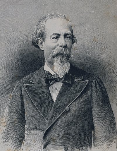 ZORRILLA Y MORAL, Jose (1817-1893). Hiszpański poeta i dramaturg romantyczny. Rycina autorstwa Artist Unknown
