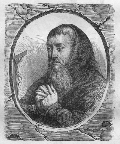 portret François Josepha Le Clerc du Tremblay, markiza de Maffliers, znanego jako ojciec Józef Kapucyn i francuski mąż stanu. autorstwa Artist Unknown