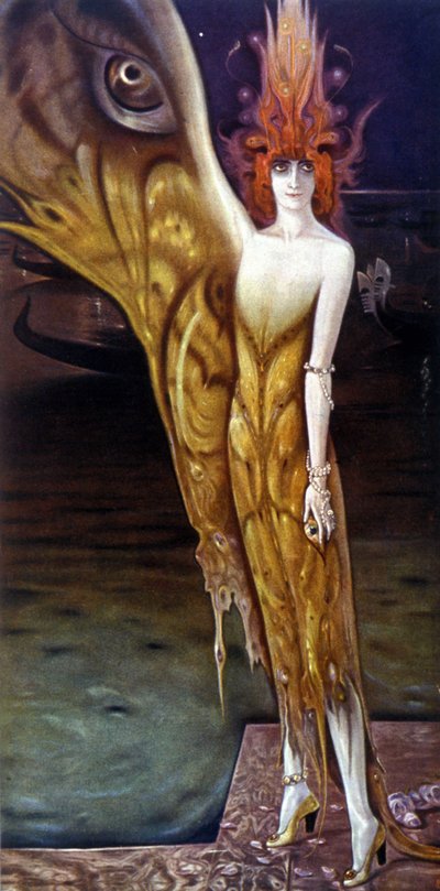 Portret margrabiny (markizy) Luisy Casati (1881-1957), autorstwa Arturo Martiniego (1885-1947) w 1912 roku. autorstwa Arturo Martini