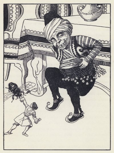 Ilustracja do Podróży Guliwera autorstwa Jonathana Swifta autorstwa Artus Scheiner