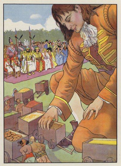 Ilustracja do Podróży Guliwera autorstwa Jonathana Swifta autorstwa Artus Scheiner