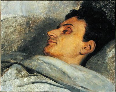 Armand Carrel (1800-36) na łożu śmierci, 1836 autorstwa Ary Scheffer