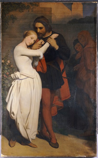 Faust i Małgorzata w ogrodzie, 1846 autorstwa Ary Scheffer