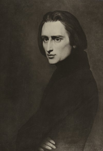 Franz Liszt, węgierski kompozytor autorstwa Ary Scheffer