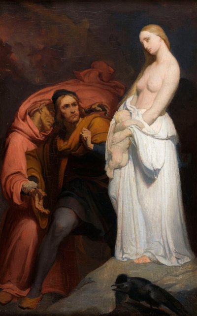 Małgorzata trzymająca swoje martwe dziecko, ok. 1930 r. 1846. autorstwa Ary Scheffer