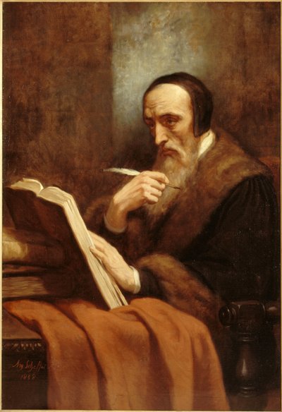 Portret Jana Kalwina 1509-1564, 1858. autorstwa Ary Scheffer