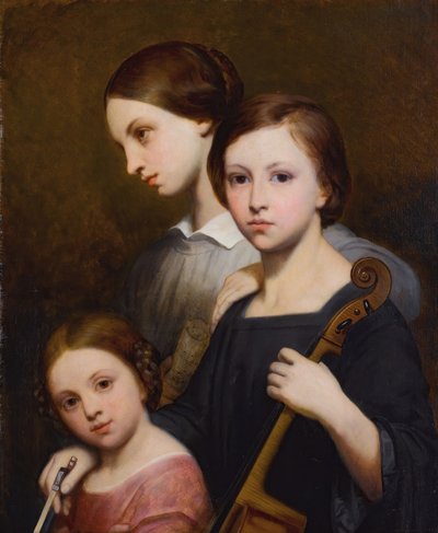 Portret René, Cécile i Louise Franchomme. autorstwa Ary Scheffer
