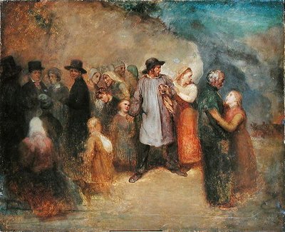 Scena wyjścia, c.1858 autorstwa Ary Scheffer