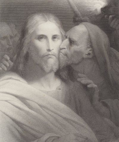 Pocałunek Judasza autorstwa Ary Scheffer
