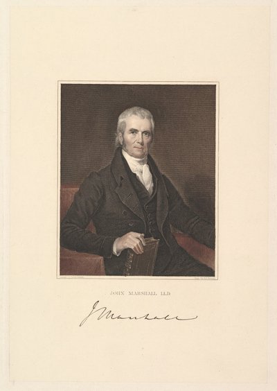 Naczelny Sędzia John Marshall, 1833. autorstwa Asher Brown Durand
