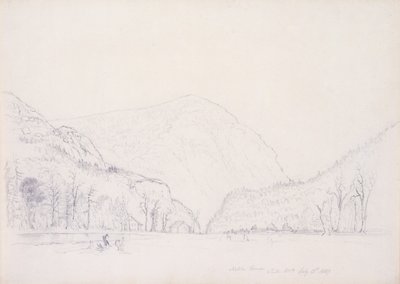 Notch House, Białe Góry, New Hampshire, 1839 (grafit na papierze) autorstwa Asher Brown Durand
