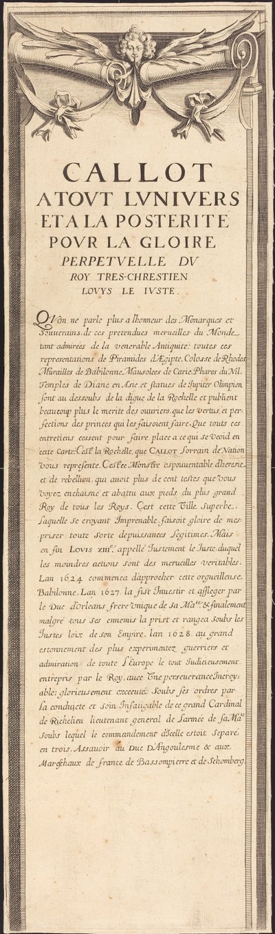 Oblężenie La Rochelle [tablica 4 z 16; zestaw zawiera 1952.8.97-112] autorstwa Assistant of Jacques Callot