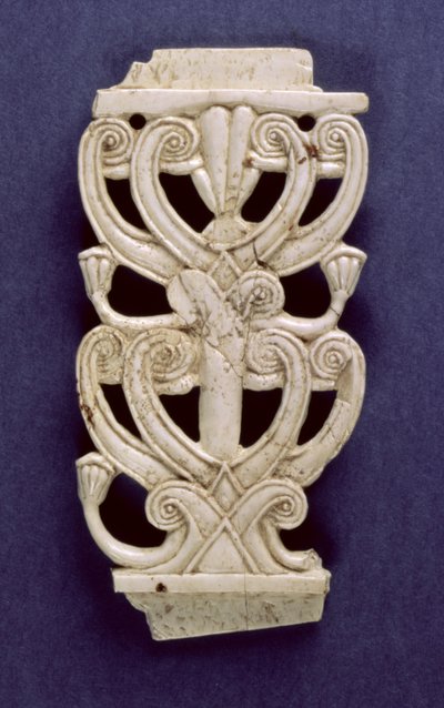 Fragment palmety z fortu Shalmaneser, Nimrud, VIII wiek p.n.e autorstwa Assyrian School