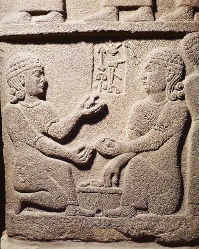 Płaskorzeźba przedstawiająca syna króla Ararasa, z Karkemisz, Turcja, neohetycki, X-VIII wiek p.n.e. autorstwa Assyrian School