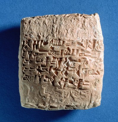 Tablica rejestrująca sprzedaż ziarna z Kultepe, Turcja, Asyryjczyk, XIX w. p.n.e. (wypalana glina) autorstwa Assyrian School