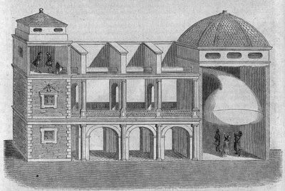 Kornet akustyczny wynaleziony przez Athanase Kircher (lub Athanasius Kircheri) (1601-1680). autorstwa Athanasius Kircher