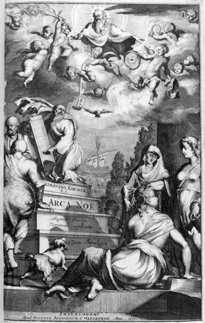 Frontyspis Arca Noe, 1675. autorstwa Athanasius Kircher
