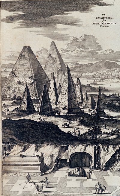 Piramidy Czarnych Faraonów – w „Sphynx mystagoga” autorstwa Athanase Kircher autorstwa Athanasius Kircher