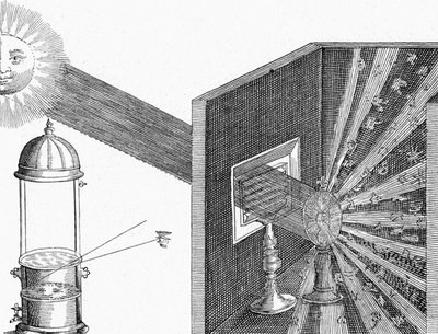 Załamanie i rozproszenie światła słonecznego autorstwa Athanasius Kircher