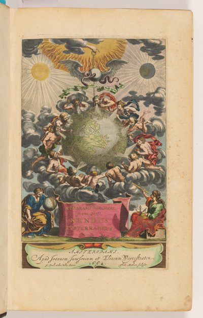 Strona tytułowa Mundus Subterraneus autorstwa Athanasius Kircher