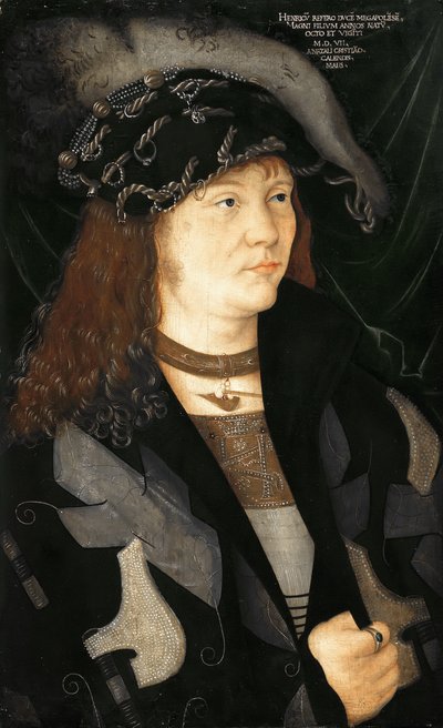 Niemiecki: Heinrich V Portret Henryka V Meklemburskiego autorstwa attributed to Jacopo de