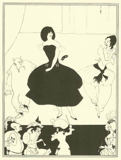 Balet komediowy marionetek (litografia) autorstwa Aubrey (after) Beardsley