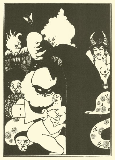 Dziwne stworzenia Luciana (litografia) autorstwa Aubrey (after) Beardsley