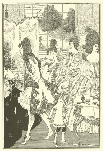 Gwałt na zamku (litografia) autorstwa Aubrey (after) Beardsley