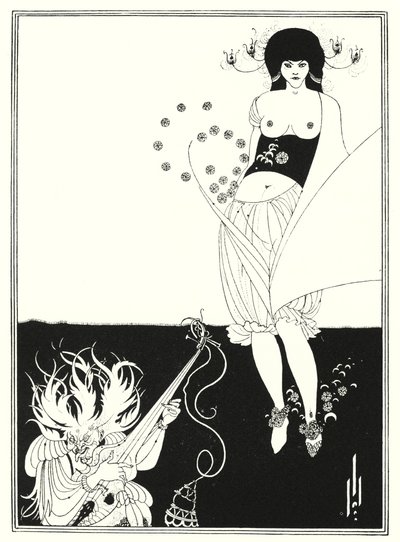 Taniec brzucha (grawerowanie) autorstwa Aubrey (after) Beardsley