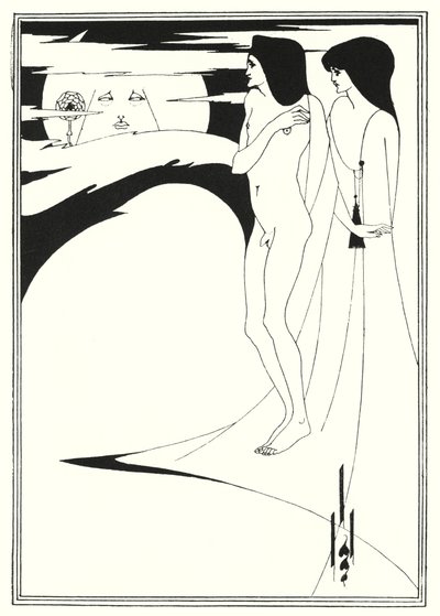 Kobieta na Księżycu (rycina) autorstwa Aubrey (after) Beardsley