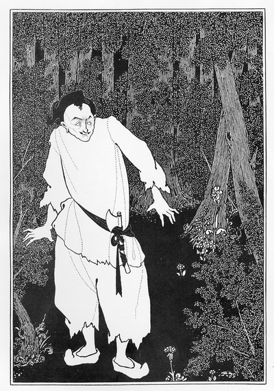 Ali Baba w lesie, 1897 autorstwa Aubrey Beardsley