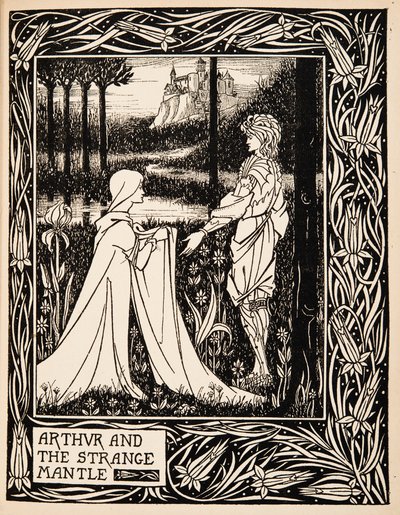 Artur i dziwny płaszcz autorstwa Aubrey Beardsley