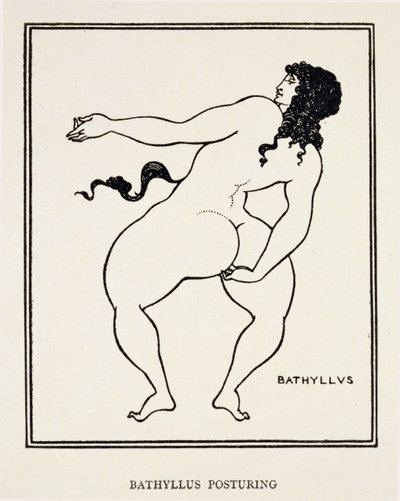 Bathyllus, rzymski tancerz i wykonawca pantomimy autorstwa Aubrey Beardsley
