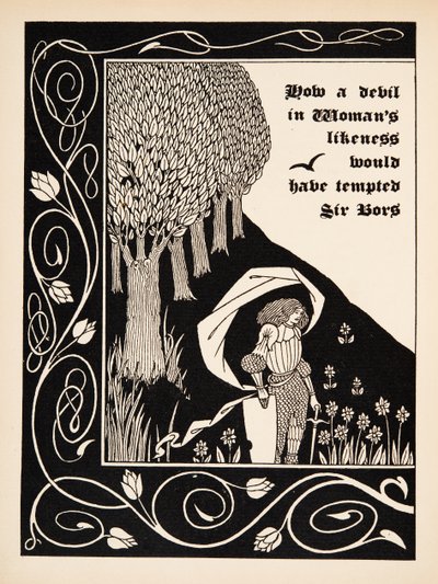 Bors odmawia złamania przysięgi celibatu autorstwa Aubrey Beardsley