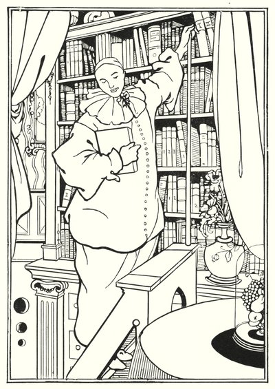 Projekt okładki „Pierrot” autorstwa Aubrey Beardsley