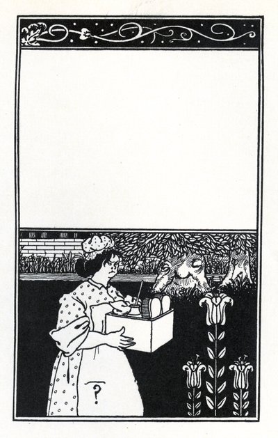 Projekt okładki książki "The Barbarous Britishers" autorstwa H.D. Trailla autorstwa Aubrey Beardsley