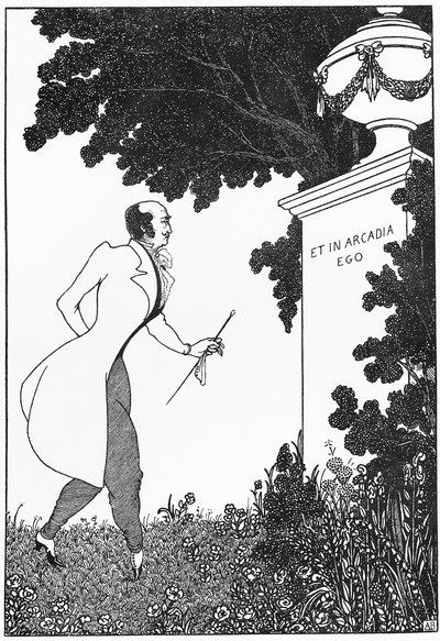 Et in Arcadia Ego, ilustracja z „Savoy”, 1896 autorstwa Aubrey Beardsley