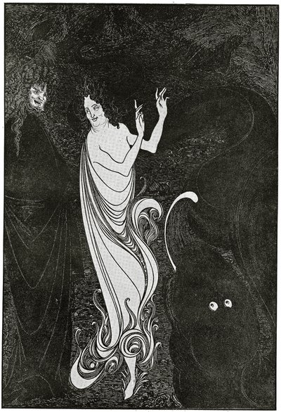 Czwarte tableau z Das Rheingold, ilustracja z "The Savoy", 1896 autorstwa Aubrey Beardsley