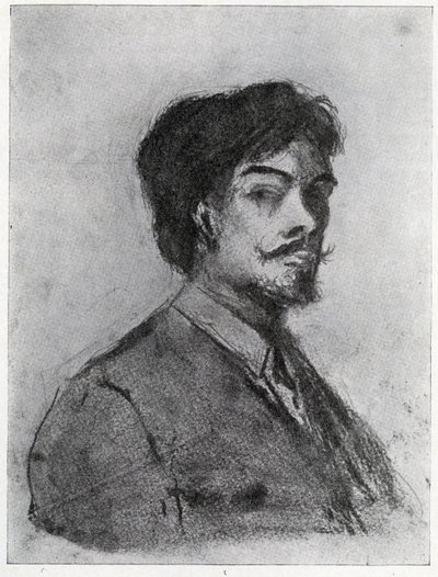 Henry Harland (węgiel) autorstwa Aubrey Beardsley