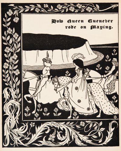 Jak królowa Guenever jechała na Maying autorstwa Aubrey Beardsley