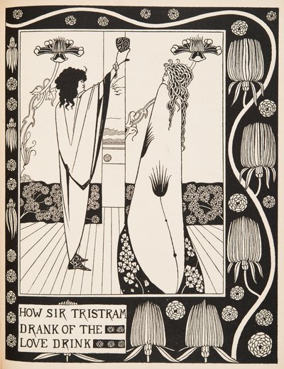 Jak sir Tristram wypił napój miłosny autorstwa Aubrey Beardsley