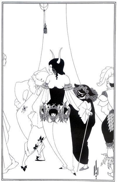 Ilustracja do Maski Czerwonej Śmierci autorstwa Edgara Allana Poe, 1895 autorstwa Aubrey Beardsley