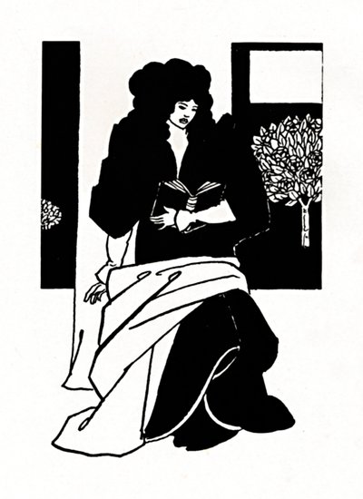 Ilustracja z Morte DArthur, 1893-1894, 1923 autorstwa Aubrey Beardsley