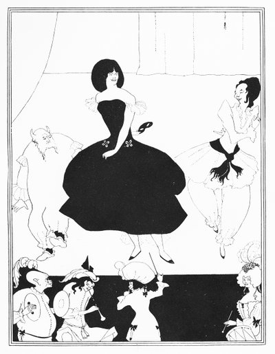 Ilustracja do baletu komediowego „Marionetki III”, z „Żółtej księgi”, t. 1, 1894 r autorstwa Aubrey Beardsley