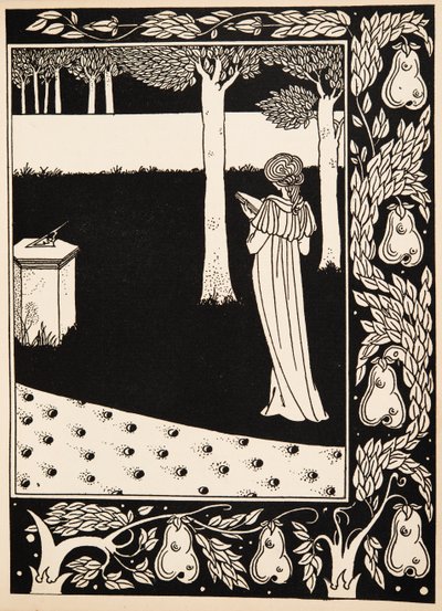 La Beale Isoud w Joyous Gard autorstwa Aubrey Beardsley