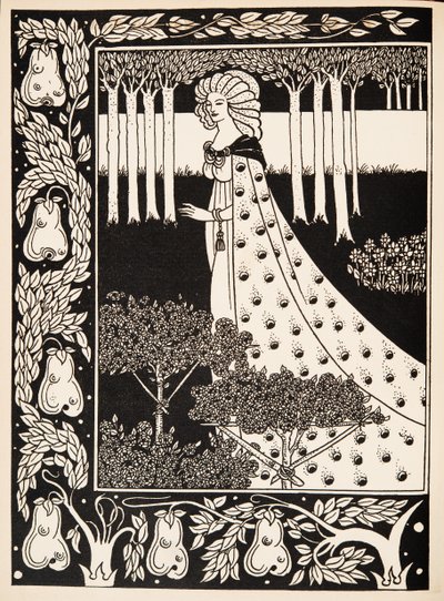 La Beale Isoud w Joyous Gard autorstwa Aubrey Beardsley