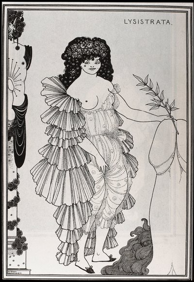 Lizystrat chroni jej płeć autorstwa Aubrey Beardsley