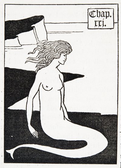 Mermaid. Nagłówek rozdziału autorstwa Aubrey Beardsley