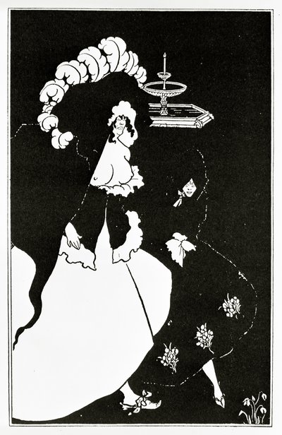 Messalina i towarzysz powracający z burdelu, ok. 1894 r. autorstwa Aubrey Beardsley
