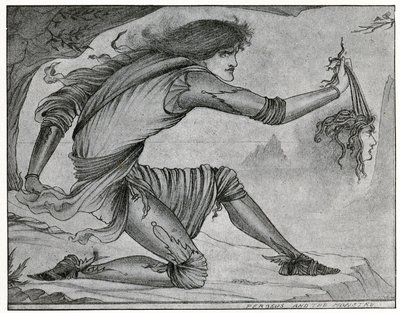 Perseusz i Gorgona autorstwa Aubrey Beardsley
